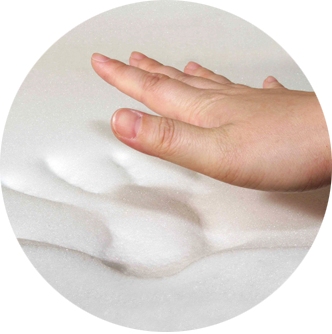 Memory foam mattress reduces pressure points